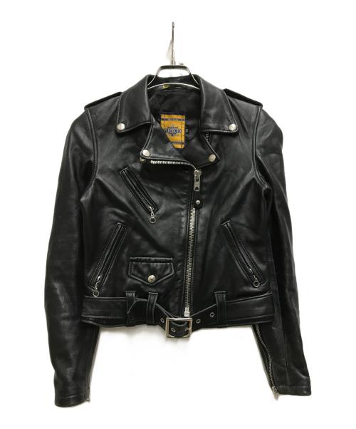 Schott（ショット）Schott (ショット) ワンスター ラムレザーライダースジャケット ブラック サイズ:XSの古着・服飾アイテム