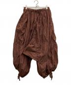 quitanキタン）の古着「ドロストボリュームパンツ」｜ブラウン