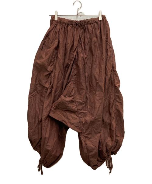quitan（キタン）quitan (キタン) ドロストボリュームパンツ ブラウン サイズ:Ｆの古着・服飾アイテム