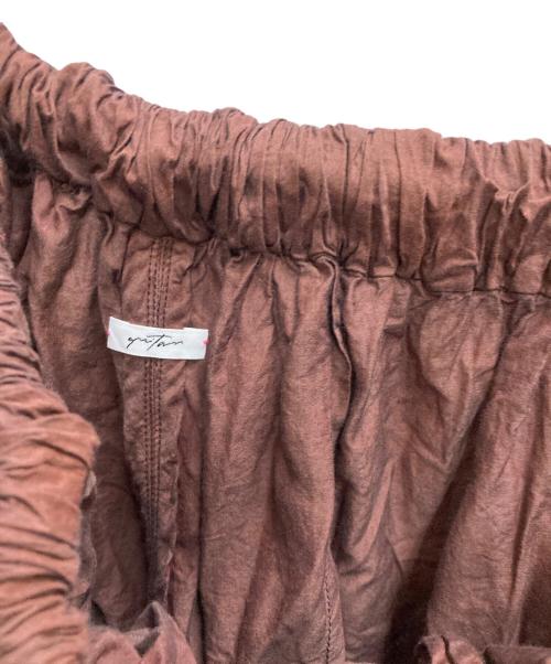 quitan（キタン）quitan (キタン) ドロストボリュームパンツ ブラウン サイズ:Ｆの古着・服飾アイテム