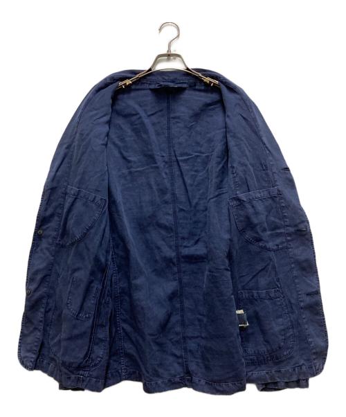 POLO RALPH LAUREN（ポロ・ラルフローレン）POLO RALPH LAUREN (ポロ・ラルフローレン) 90sリネンテーラードジャケット ネイビー サイズ:LLの古着・服飾アイテム