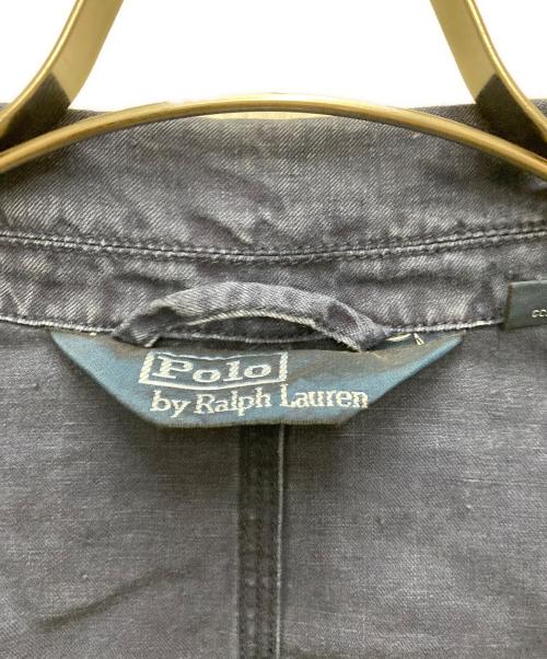 POLO RALPH LAUREN（ポロ・ラルフローレン）POLO RALPH LAUREN (ポロ・ラルフローレン) 90sリネンテーラードジャケット ネイビー サイズ:LLの古着・服飾アイテム