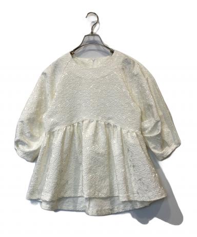 ELLERY エレリー ブラウス S 白 【古着】【中古】【送料無料】 中古・古着通販】ebure (エブール) ウールサキソニーオーバー