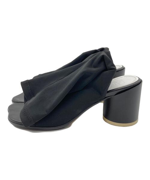 MM6 Maison Margiela（エムエムシックスメゾンマルジェラ）MM6 Maison Margiela (エムエムシックスメゾンマルジェラ) ソックスヒールサンダル ブラック サイズ:39の古着・服飾アイテム