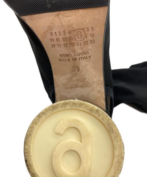 MM6 Maison Margiela（エムエムシックスメゾンマルジェラ）MM6 Maison Margiela (エムエムシックスメゾンマルジェラ) ソックスヒールサンダル ブラック サイズ:39の古着・服飾アイテム