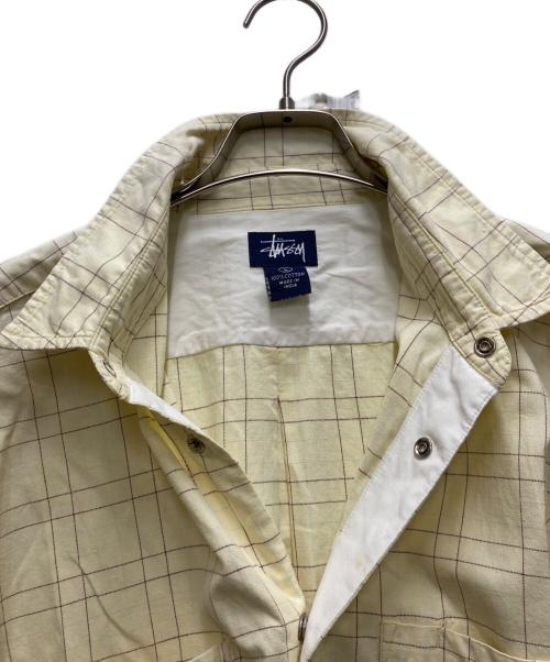 stussy（ステューシー）stussy (ステューシー) 90's チェックS/Sシャツ イエロー サイズ:Ｌの古着・服飾アイテム