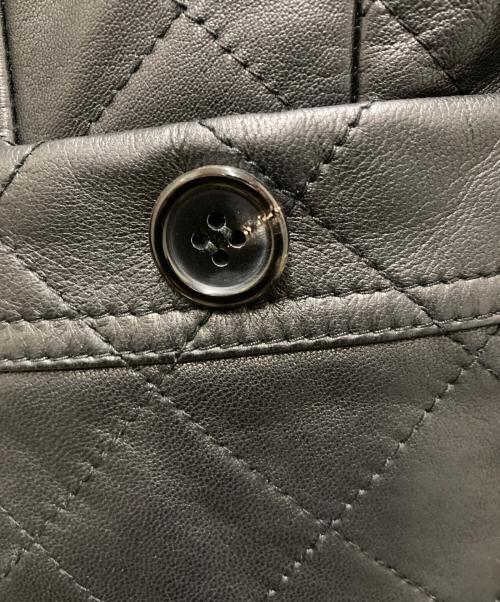 ANAYI（アナイ）ANAYI (アナイ) ラムレザーノーカラージャケット ブラック サイズ:38の古着・服飾アイテム