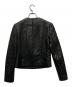 ANAYI (アナイ) ラムレザーノーカラージャケット ブラック サイズ:38：8000円