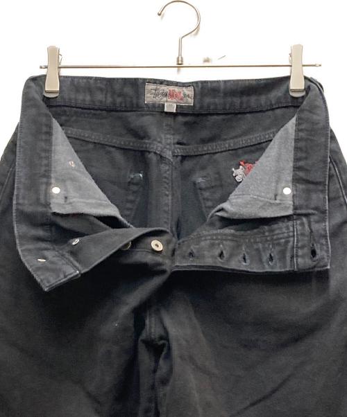 stussy（ステューシー）stussy (ステューシー) Washed Canvas Big Ol Shorts ブラック サイズ: 76cm (W30)の古着・服飾アイテム