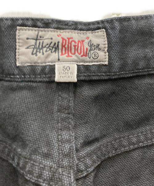 stussy（ステューシー）stussy (ステューシー) Washed Canvas Big Ol Shorts ブラック サイズ: 76cm (W30)の古着・服飾アイテム