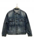 BALENCIAGAバレンシアガ）の古着「ダメージ加工バックロゴデニムジャケット」｜ブルー