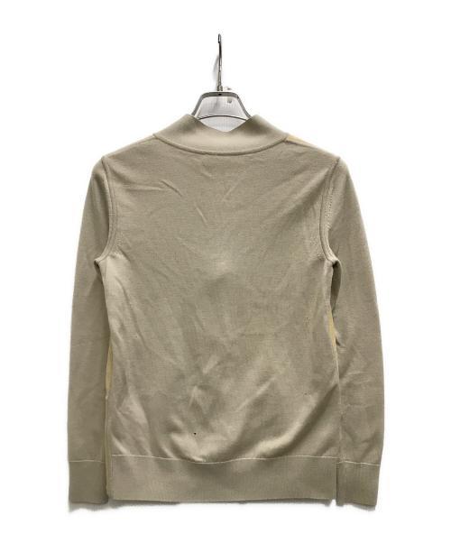 HERMES（エルメス）HERMES (エルメス) レザースイッチウールカーディガン ベージュ サイズ:34の古着・服飾アイテム