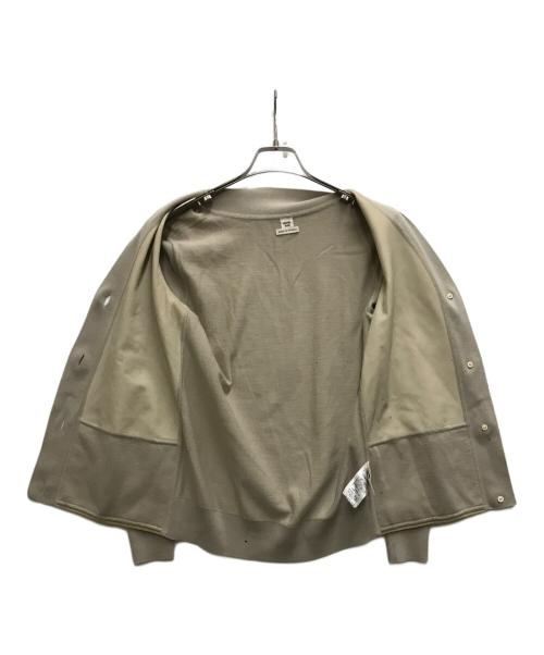 HERMES（エルメス）HERMES (エルメス) レザースイッチウールカーディガン ベージュ サイズ:34の古着・服飾アイテム