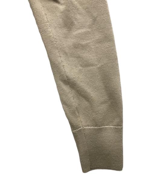 HERMES（エルメス）HERMES (エルメス) レザースイッチウールカーディガン ベージュ サイズ:34の古着・服飾アイテム