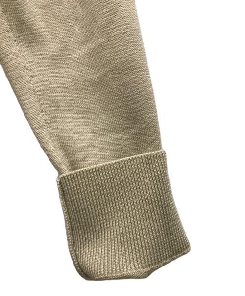 HERMES（エルメス）HERMES (エルメス) レザースイッチウールカーディガン ベージュ サイズ:34の古着・服飾アイテム