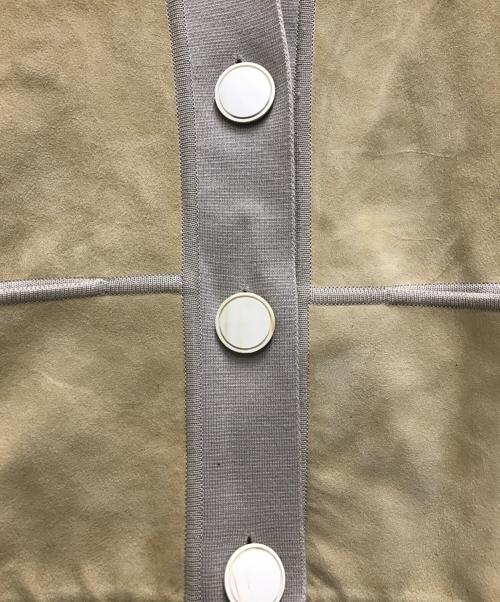 HERMES（エルメス）HERMES (エルメス) レザースイッチウールカーディガン ベージュ サイズ:34の古着・服飾アイテム