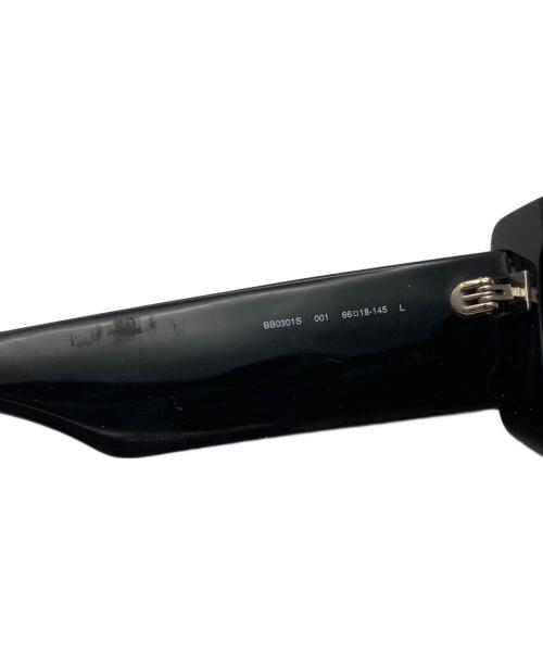 BALENCIAGA（バレンシアガ）BALENCIAGA (バレンシアガ) スクエアフレームサングラス ブラック サイズ:66□18-145の古着・服飾アイテム