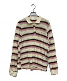 MAISON SPECIAL（メゾンスペシャル）の古着「Multi Border Polo Shirt」｜ベージュ