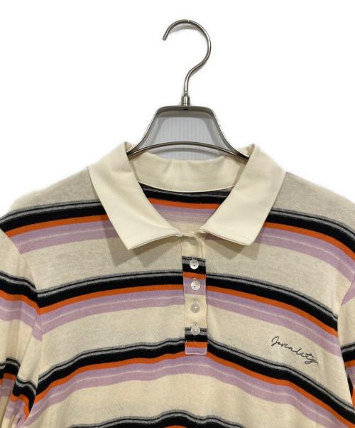 MAISON SPECIAL（メゾンスペシャル）MAISON SPECIAL (メゾンスペシャル) Multi Border Polo Shirt ベージュ サイズ:FREEの古着・服飾アイテム