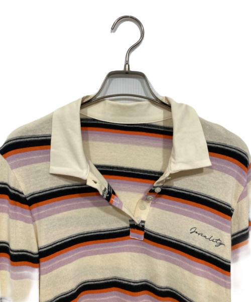 MAISON SPECIAL（メゾンスペシャル）MAISON SPECIAL (メゾンスペシャル) Multi Border Polo Shirt ベージュ サイズ:FREEの古着・服飾アイテム