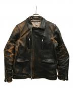 deluxe clothingデラックスクロージング）の古着「ダブルライダースジャケット」｜ブラック