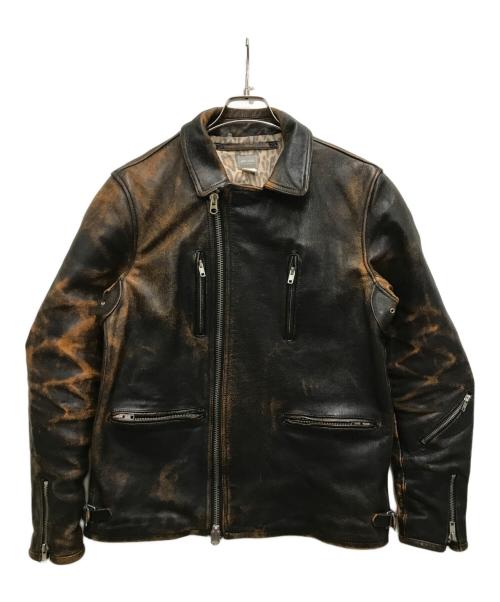 deluxe clothing（デラックスクロージング）deluxe clothing (デラックスクロージング) ダブルライダースジャケット ブラック サイズ:XLの古着・服飾アイテム