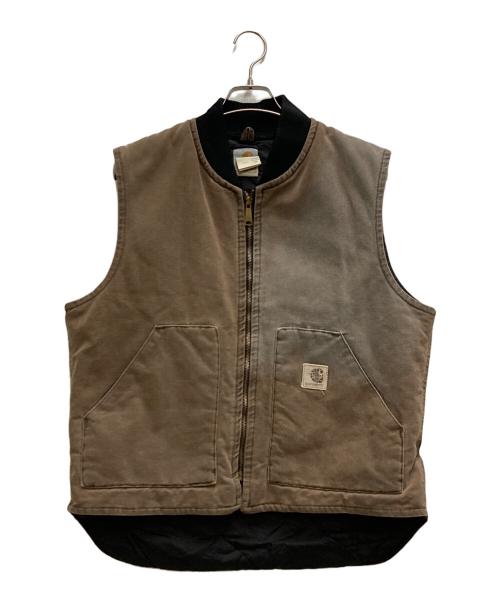 CarHartt（カーハート）CarHartt (カーハート) 90sフェードダックベスト ブラウン サイズ:Ⅼの古着・服飾アイテム