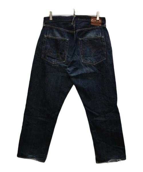 Evisu Jeans（エヴィスジーンズ）Evisu Jeans (エヴィスジーンズ) ペイントデニムパンツ ブルー サイズ:88.5cm (W35)の古着・服飾アイテム