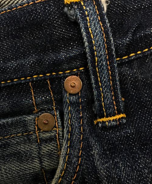 Evisu Jeans（エヴィスジーンズ）Evisu Jeans (エヴィスジーンズ) ペイントデニムパンツ ブルー サイズ:88.5cm (W35)の古着・服飾アイテム