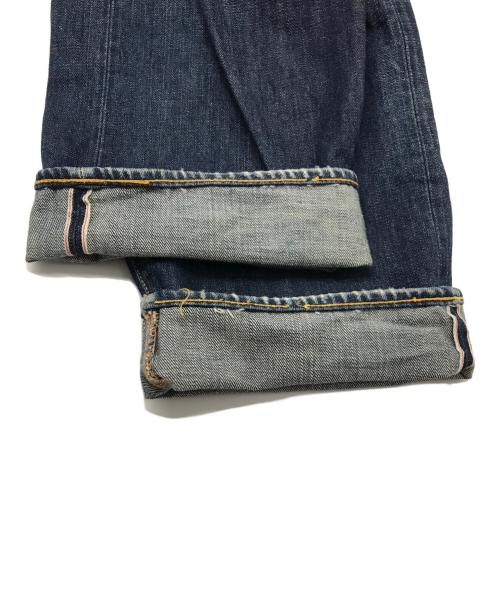 Evisu Jeans（エヴィスジーンズ）Evisu Jeans (エヴィスジーンズ) ペイントデニムパンツ ブルー サイズ:88.5cm (W35)の古着・服飾アイテム