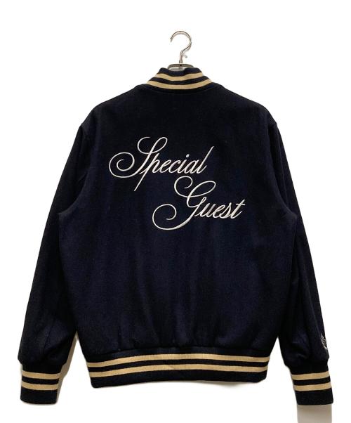 SPECIAL GUEST（スペシャルゲスト）SPECIAL GUEST (スペシャルゲスト) SG Cash Logo Stadium Jacket ネイビー サイズ:Lの古着・服飾アイテム