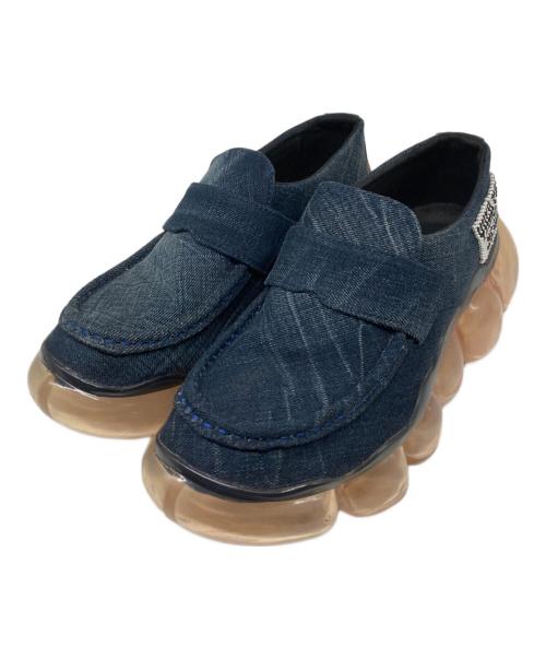 grounds JEWELRY（グラウンズ ジュエリー）grounds JEWELRY (グラウンズ ジュエリー) YUEQI QI (ユェチ チ) recycled denim loafer インディゴ サイズ:25.5cmの古着・服飾アイテム