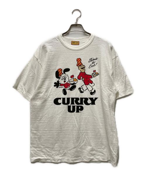 HUMAN MADE（ヒューマンメイド）HUMAN MADE (ヒューマンメイド) CURRY UP (カリーアップ) Verdy (ヴェルディ) トリプルコラボTee ホワイト サイズ:XLの古着・服飾アイテム