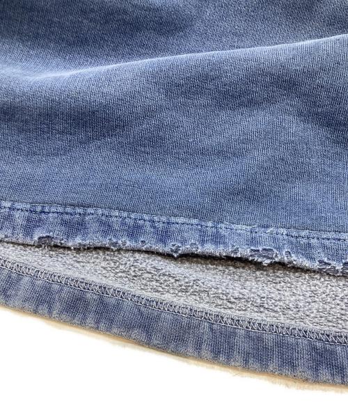 Eddie Bauer（エディーバウアー）Eddie Bauer (エディーバウアー) 90sダメージリメイクスウェット ブルー サイズ:XLの古着・服飾アイテム