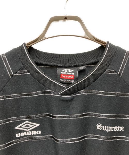 SUPREME（シュプリーム）SUPREME (シュプリーム) UMBRO (アンブロ) Stripe Soccer Jersey ブラック サイズ:Mの古着・服飾アイテム