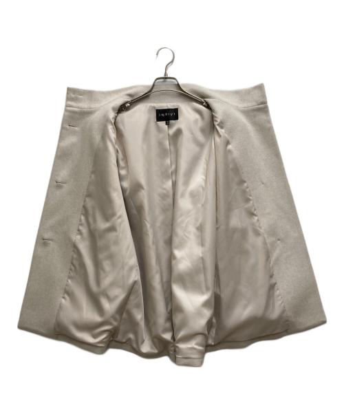 INDIVI（インディヴィ）INDIVI (インディヴィ) スタンドカラーミドルコート アイボリー サイズ:40の古着・服飾アイテム