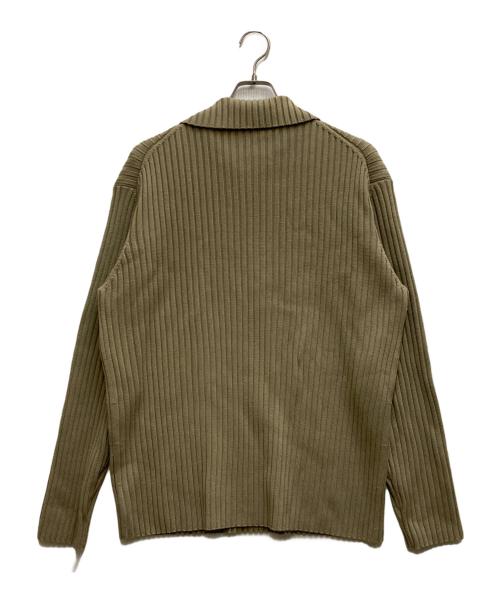 AURALEE（オーラリー）AURALEE (オーラリー) LAMB WOOL WIDE RIB HALF ZIP カーキ サイズ:5の古着・服飾アイテム