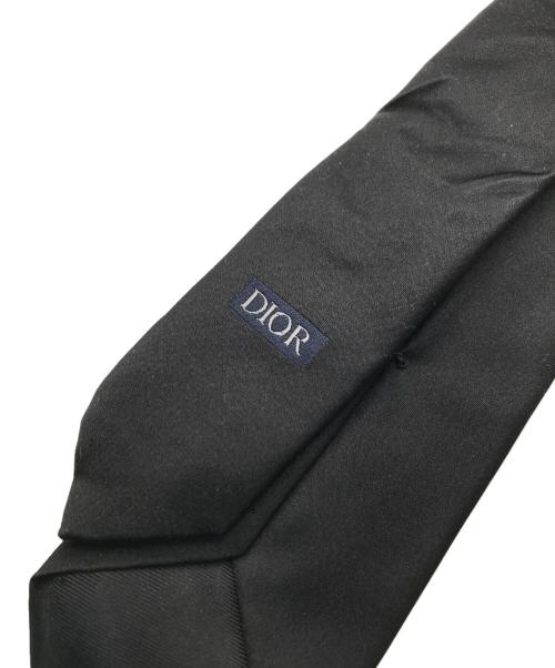DIOR HOMME（ディオール オム）Dior Homme (ディオール オム) bee刺繍 シルクナロータイ ブラック サイズ:表記無しの古着・服飾アイテム