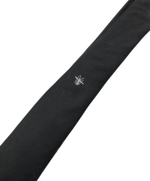 DIOR HOMME（ディオール オム）Dior Homme (ディオール オム) bee刺繍 シルクナロータイ ブラック サイズ:表記無しの古着・服飾アイテム