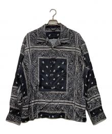 UNUSED（アンユーズド）の古着「bandanna shirts」｜ブラック