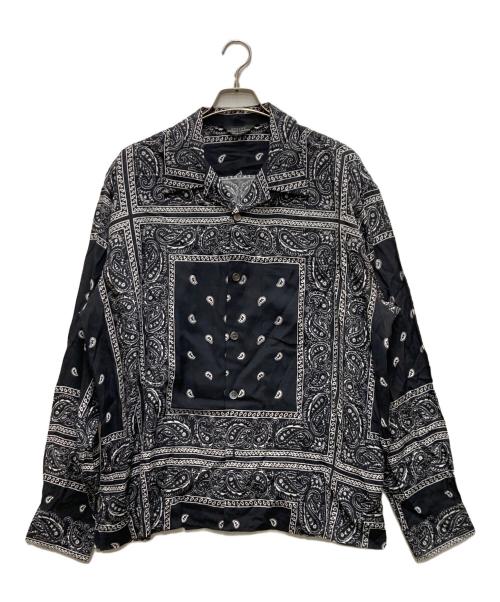 UNUSED（アンユーズド）UNUSED (アンユーズド) bandanna shirts ブラック サイズ:XLの古着・服飾アイテム
