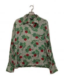 UNUSED（アンユーズド）の古着「ROSE SHIRT」｜グリーン