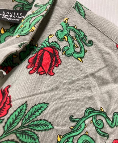 UNUSED（アンユーズド）UNUSED (アンユーズド) ROSE SHIRT グリーン サイズ:Lの古着・服飾アイテム