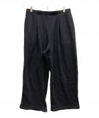 mocTモクティ）の古着「EGE ORGANIC SOFT FLEECE WIDE PANTS」｜ブラック