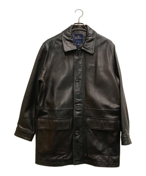 BROOKS BROTHERS（ブルックスブラザーズ）BROOKS BROTHERS (ブルックスブラザーズ) ラムレザーカーレザーコート ブラック サイズ:S　の古着・服飾アイテム