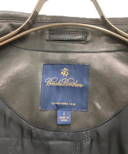 BROOKS BROTHERS（ブルックスブラザーズ）BROOKS BROTHERS (ブルックスブラザーズ) ラムレザーカーレザーコート ブラック サイズ:S　の古着・服飾アイテム