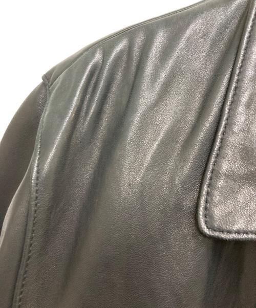 BROOKS BROTHERS（ブルックスブラザーズ）BROOKS BROTHERS (ブルックスブラザーズ) ラムレザーカーレザーコート ブラック サイズ:S　の古着・服飾アイテム