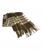 MAGNIBERGマグニバーグ）の古着「チェックアルパカマフラー」｜ブラウン