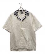 Jupe by Jackieジュップバイジャッキー）の古着「エンブロイダリー オープンカラーシャツ」｜ホワイト