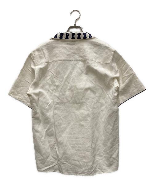 Jupe by Jackie（ジュップバイジャッキー）JUPE BY JACKIE (ジュップバイジャッキー) エンブロイダリー オープンカラーシャツ ホワイト サイズ:FREEの古着・服飾アイテム
